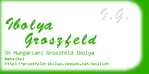 ibolya groszfeld business card